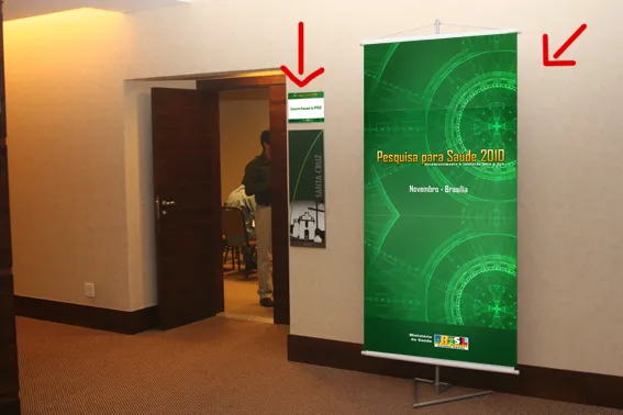 aplicação identificação sala e banner
