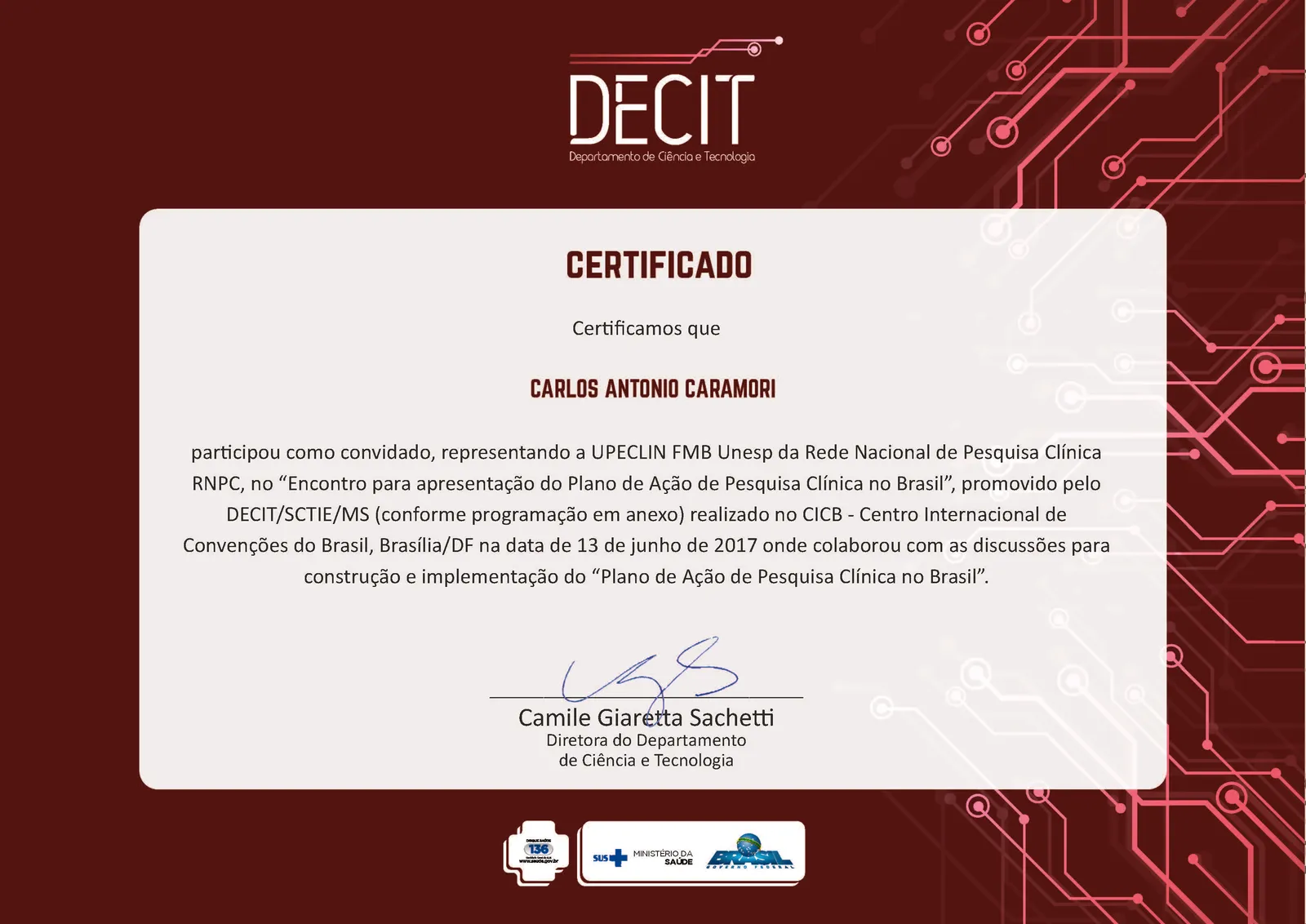 Decit Certificate