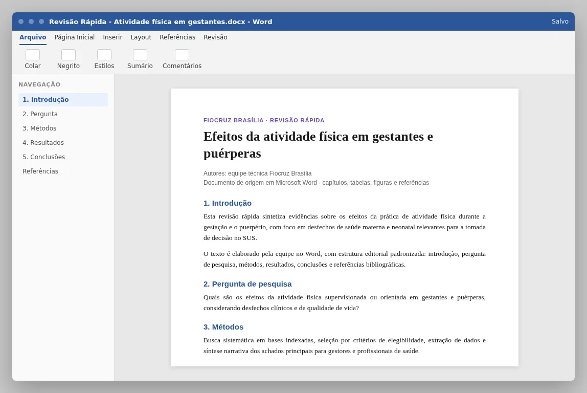 Documento Word de origem